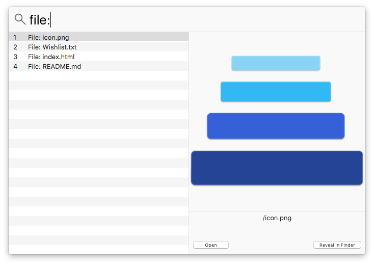 Dittostack files and folders view